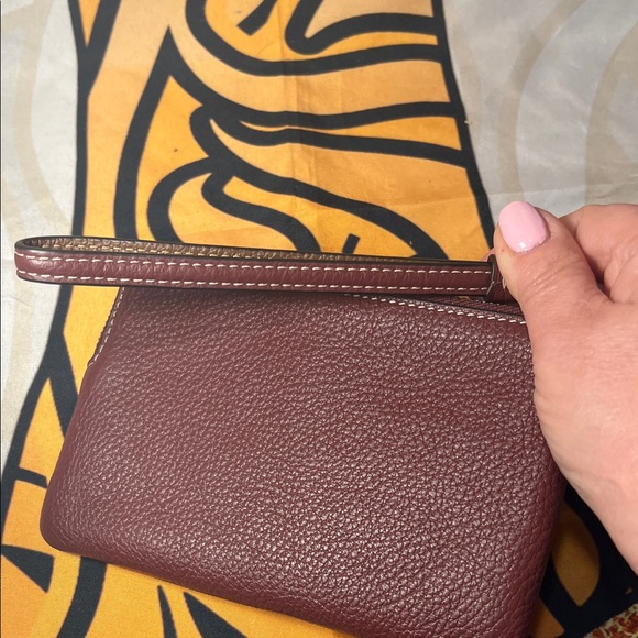 Coach Corner Zip Wristlet With Coach Stripe - Picture 6 of 11